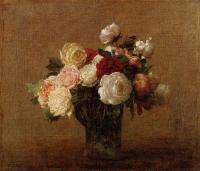 Fantin-Latour, Henri - Roses in a Glass Vase
